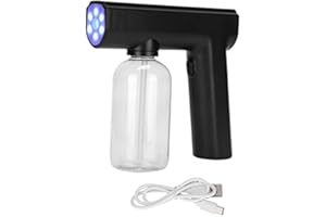 ‎AKOZON 3t Group Mini-Desinfektionspistole, Nebelpistole, Elektrische Nebelzerstäuber-Sprühpistole, Hand-Desinfektions-Nebelpistole, Wiederaufladbare Nanometer-Desinfektionsmaschine für (Schwarz)