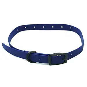 Waterproof Dog Collar, Odor & Chew Proof Adjustable Pet Collars, PVC ?oated Durable Nylon Webbing for Small, Medium, Large Dog Breeds (Navy Blue)