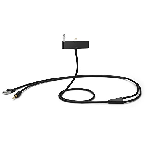 Lightning Y Audiokabel OKCS® Ladekabel Daten Kabel 8 Pin AUX USB für Apple iPhone 6 Plus, 6s Plus - in Schwarz