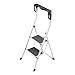 Produktbild Hailo Safety Plus, 2-Stahl-Stufen, Klapptritt, Klappleiter, Klapp Leiter, Stahl, Weiß / Anthrazit, 4342001