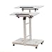 Produktbild Laptopständer DD Verstellbarer Laptop-Tisch Mit Rollen Für Laptop, Sofa, Tisch, Notebook Und Computertisch Ancient Oak Standard -Werkbank (größe : White-Height 150cm)
