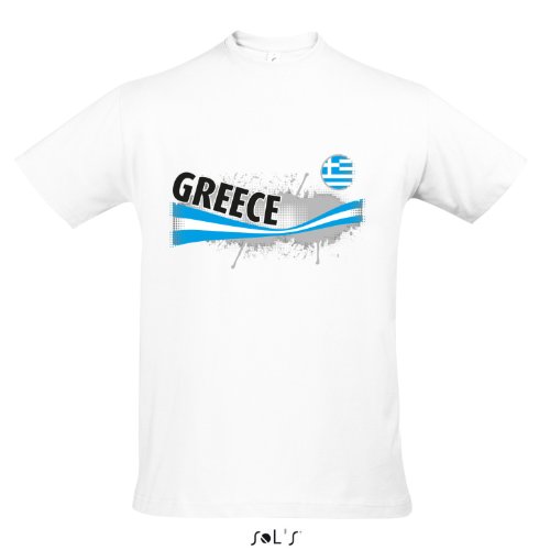 Fanshirt Herren GREECE, Griechenland Ländershirt EM / WM Trikot S-XXL , White , XXL