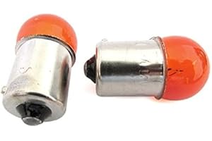 ‎CARALL CARALL Pack of 2 Halogen Bulbs 12 V for Cars (RY10W BAU15S 12V 10W Orange)
