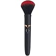 Khazna Electric Makeup Brush, 10 Gears Vibration Massage makeup Brush, Works with Foundation, Concealer or Blush, Rechargeable Adjustable Loose Powder Brush (Black Red)