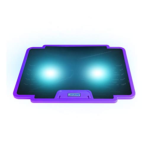 Preisvergleich Produktbild SSSLG Laptop-Kühler, geräuschloser Dualventilator (140mm) luftgekühltes Notebook-Kühlregal, 1000 U / min, geeignet für 15,6 Zoll und darunter Notebooks,Purple