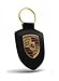 Produktbild Porsche Schlüsselanhänger Wappen Leder Schwarz 991 918 718 GTS Macan Driver Auto