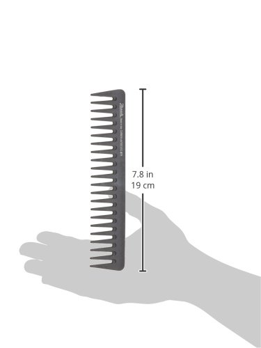 Jäneke Carbon-Kamm, Styler, mit extrem grober Zahnung, Länge: 7 1/2 Zoll - 2