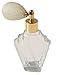 Essential Flair Empty Refillable Perfume Glass Bottle Spray Atomizer, 45ml, Ivory Bulb Spray and Gold Finish. Includes Funnel