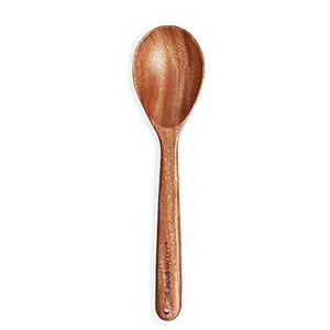 The Indus Valley Wooden Oval Stir Spatula/Ladle for Cooking/Serving | Kitchen Tools | No Harmful Polish | Naturally Non-Stick | Handmade | Food Safe - ( 29cms, Neem Wood Spoon, Brown)