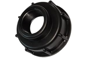 NATURII Naturìì Raccordo Cisterna Adattatore Connettore per Serbatoio Acqua IBC S 60x6 Uscita 1" F Tappo Serbatoio IBC in Plastica per 1000 L