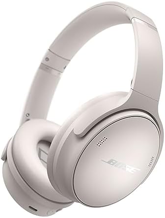 Bose QuietComfort SC Headphones Cuffie con Cancellazione del Rumore Wireless e Bluetooth 5.1 Over-ear con Durata della Batteria Fino a 24 Ore, con Custodia Morbida, Bianco fumo