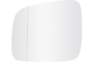 SENZEAL Cristal de Espejo Izquierdo Lado del Conductor Calefactado con Placa de Soporte para VW Transporter T5 Multivan T5 2003-2009 Caddy 3 2004-2015 (Izquierda)