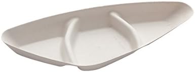 Disposable Trays 3 Compartments Design 23 x 16 x 11 x 2h cm – Pack of 25 Biodegradable &amp; Compostable Kitchen