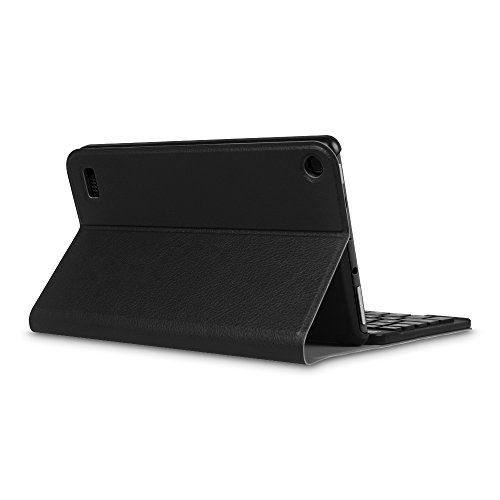 Fintie Bluetooth Tastatur Hülle für Fire 7 (2017) – Ultradünn Schutzhülle mit abnehmbar drahtloser Tastatur für Amazon Fire 7-Hülle (7-Zoll-Tablet, 7. Generation – 2017), Schwarz - 8