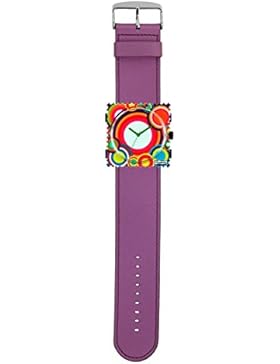 S.T.A.M.P.S. Stamps Uhr komplett - Zifferblatt Saturday Night Fever mit Armband Satin violet
