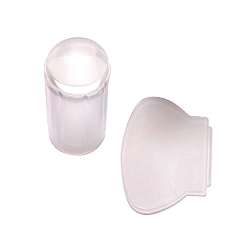 Sanwood Nail Art Jelly Stamper Stamp Scraper Set Polish Stamping Manicure Tools (Transparent)