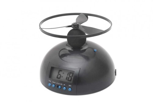 Fliegender Ufo Wecker mit Hubschrauber Propeller Digitaler Alarmwecker Helikopter - 2