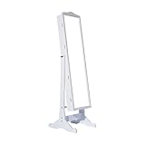 ZNL Spiegelschmuckschrank Schmuckschrank Standspiegel Spiegelschrank Spiegel weiß 158cm JCYJ07 Weiss - 4