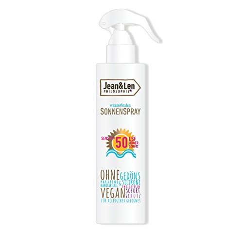 Jean & Len Wasserfestes Sonnenspray LSF 50, 1 Stück
