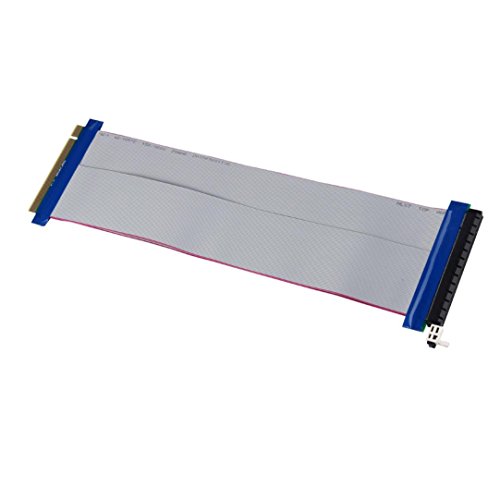 Bescita 30cm PCI-E Express 16X auf 16x Stecker auf Buchse Riser Extender Karte Flachbandkabel