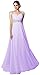 Eudolah Princess Sweetheart Neck Floor-Length Chiffon Evening Dress Lilac UK 12