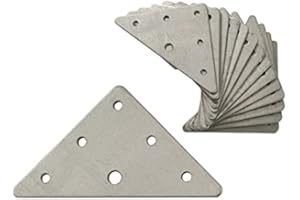 OMIDEAS 15 x Corner Bracket (70 x 70 x 1.5) Flat Triangular Wood Metal Galvanised Fixing Plate Brace Connector