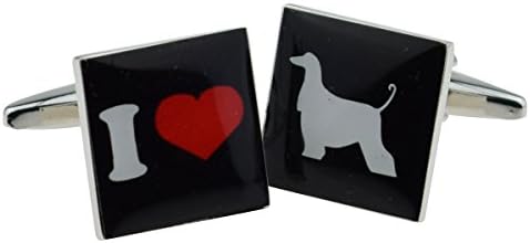 I Love Afghans Cufflinks X2BOCS197