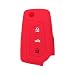 Produktbild fassport Silikon Cover Haut Jacke passgenau für Toyota 3 Taste Flip Fernbedienung, Schlüssel Hohl Textur cv9408