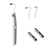 Flylinktech LED Dental Sonic Tool 3-in-1 Teeth Whitening Stain Removal Polishing Plaque Kit with 3 Different Heads + 2 Batteries