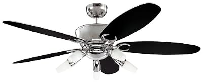 Westinghouse 7255940 Arius Ventilateur de plafond E14 Métal Chrome