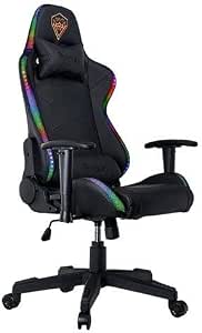 Noua Mao M7 RGB Sedia Gaming PC da Ufficio Gioco Computer Poltrona Girevole  con Rotelle, Braccioli 3D, Schienale \u0026 Altezza Regolabile, Supporto Lombare  e Poggiatesta, Capacità Carico di 130 Kg, Nero :