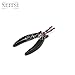 Neitsi® Black Plier Hair Extension Plier Glue Removal Pliers for Micro Rings Fusion Glue Bond Removal (Whorl Shape 02)