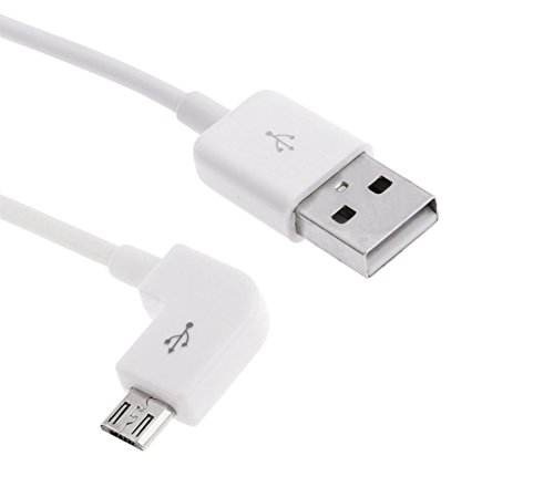 5m Micro USB Kabel 90 Grad Ladegerät Sync Daten für Samsung HTC Sony (Weiß) - 2