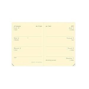 Quo Vadis Soho MINIWEEK Agenda civil Semainier 7x10cm Vert Année 2019