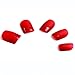 Bling Art False Nails French Manicure Matte Red Full Cover Medium Tips UK