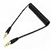 Price comparison product image Ling @ 80 cm 3.5 mm Audio Male to Male Jack Spring Coiled Aux Car Stereo Plug Black