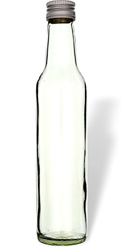gouveo 24 leere Glasflaschen „Bordeaux“ 250 ml incl. Schraubverschluss und Flaschendiscount-Rezeptbroschüre zum selbst Abfüllen Likörflasche Schnapsflasche - 3