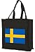Produktbild Schweden Sweden Fahne Bag, Einkaufstasche aus Baumwolle schwarz