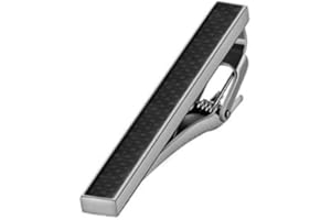 Mr.Van Tie Clip, Gun Black Handcrafted Carbon Fiber Tie Bar Pin for Men Wedding Business Jewelry Gift for Nomal Size