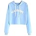 Produktbild Briskorry Brief Gedruckt Hoodie Sweatshirt Damen Herbst Kapuzenpullover Langramshirt Sweatshirt mit Taschen Frauen Rundhals Kurzpullover Sweatjacke Bluse Oberteile