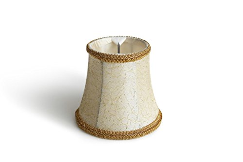 Splink 2pcs Lampenschirm Clip-On E12/E14 Stain Stoff Stehlampe Wandlampe Tischlampenschirm Vintage Antik Stil 80*120*110mm - 4