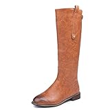 Aplicación de Sexo: Hembra RFF-Women\'s Shoes El otoño y el Invierno Americana Larga Botas Femenina,Brown,43