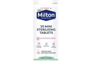 Asrev Healthcare Sterilising Tablets 50 Pack | Fast-Acting Antiseptic Cleaner for Soothers, Pacifiers, Teethers & Dummies | Travel & Home Hygiene Solution
