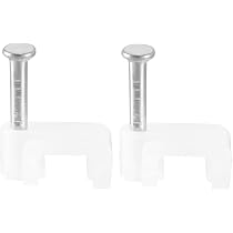 Sourcing Map Kabelclips Mit Nagel - 200 Stück, Weiß, Nylon, 12 Mm, Zur Befestigung Von Kabeln An Der Wand