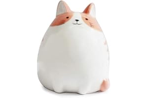 KOHIENWO Salvadanaio classico carino con monete in ceramica salvadanaio, mini e piccolo fa perfetto, decorazioni per cameretta, ricordo o salvadanaio di risparmio per bambini adulti (Gatto fortunato)