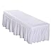 Produktbild SM SunniMix Bettlaken Laken Auflage Tischrock Massagenliegenbezug für Massageliege Tisch - Weiß-180 x 60 cm
