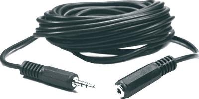 Cable de extensión de 5 m, conector Jack 3,5 mm a Jack de 3,5 mm, estéreo, color negro