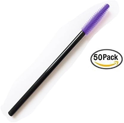 NewBeauty Silicone Mascara Wands - Tower Shaped (50-Pack)