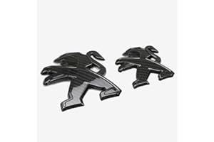 HEYCE Autocollants et décalcomanies de Voiture en métal 3D Emblem Badge T Logo fit pour P-eugeot 408 2017 2018 2019, Noir