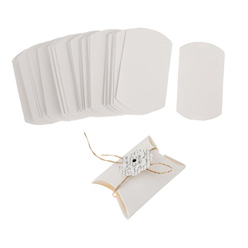 Gazechimp 50pcs Kissen Süßigkeiten-Boxen Mit Blume Hochzeit Partei Taufbevorzugung Boxen - 2